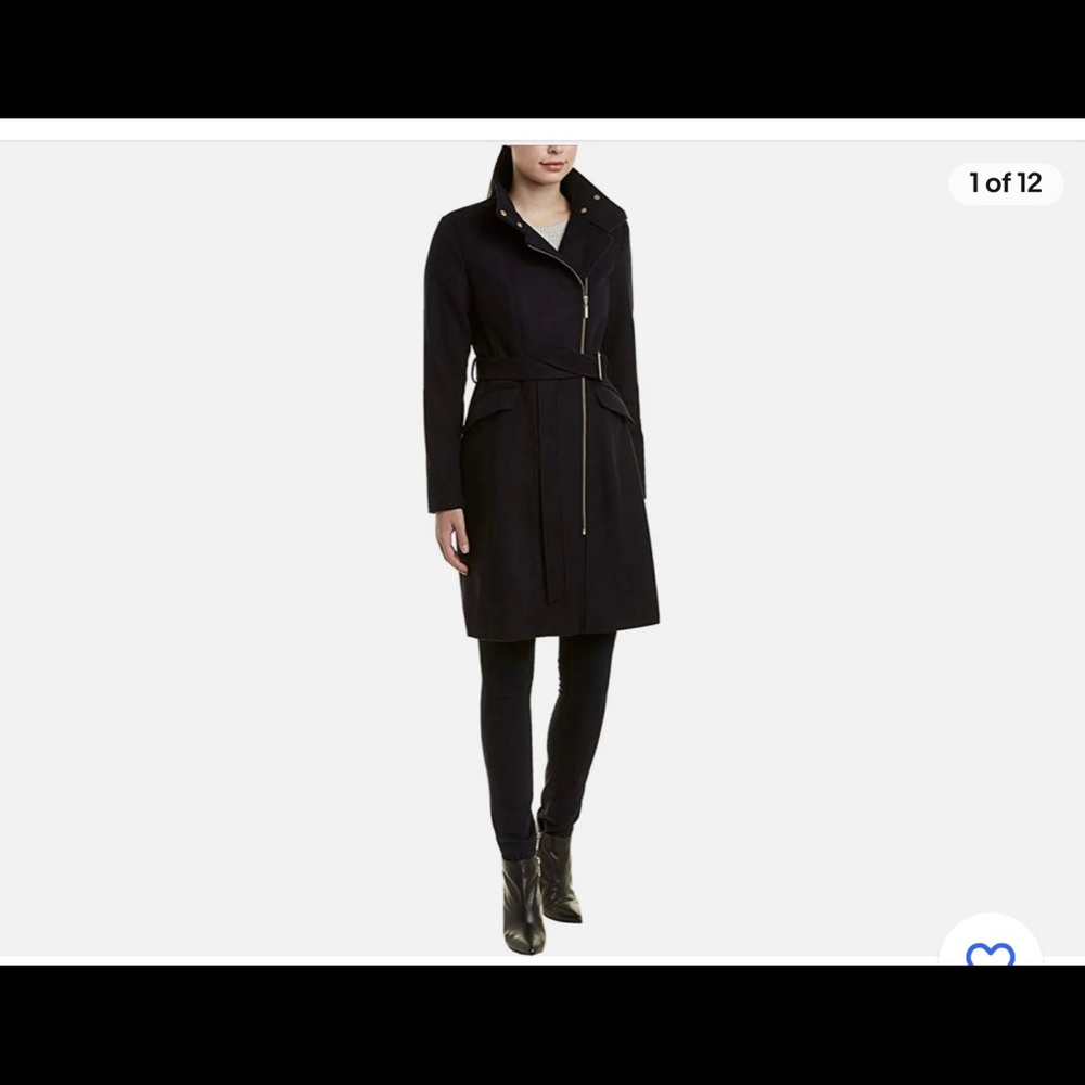Cole Haan Wool Blend Coat - Picture 3 of 6